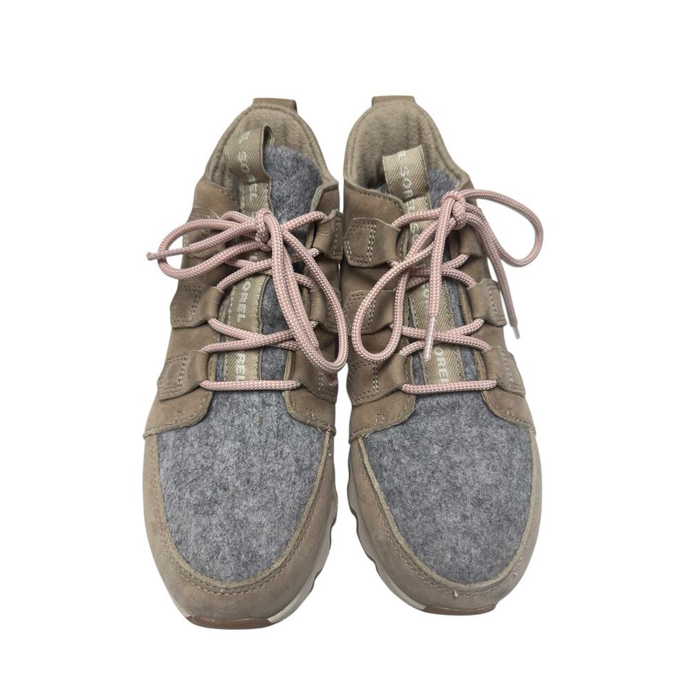 Sorel Waterproof Sneaker Boots Womens 6 Beige Wool Outdoor Gorpcore - Picture 5 of 11